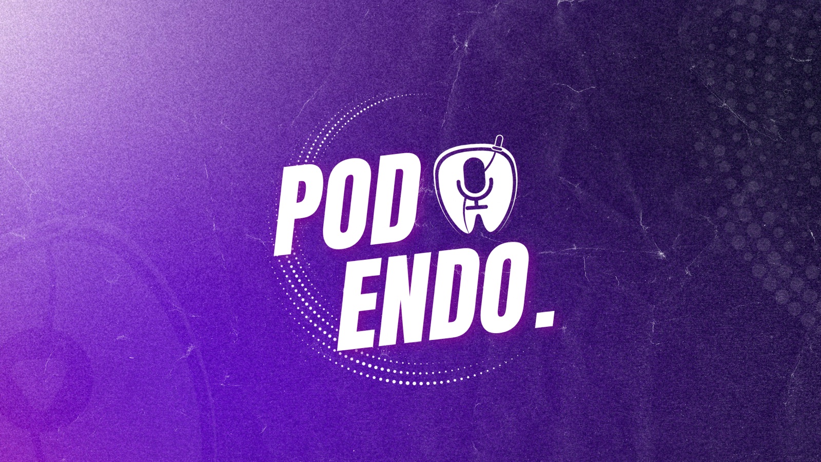Identidade visual oficial do Pod'Endo em tons de roxo